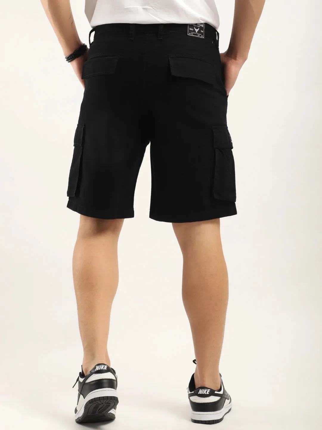 Fusion Black  Cotton Shorts