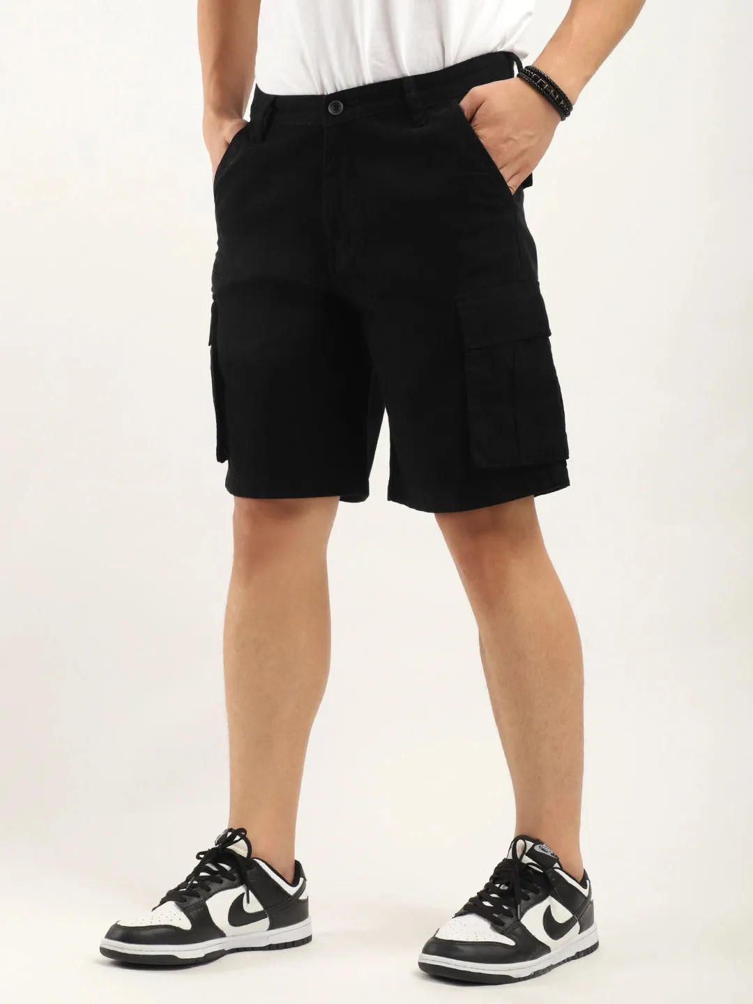 Fusion Black  Cotton Shorts