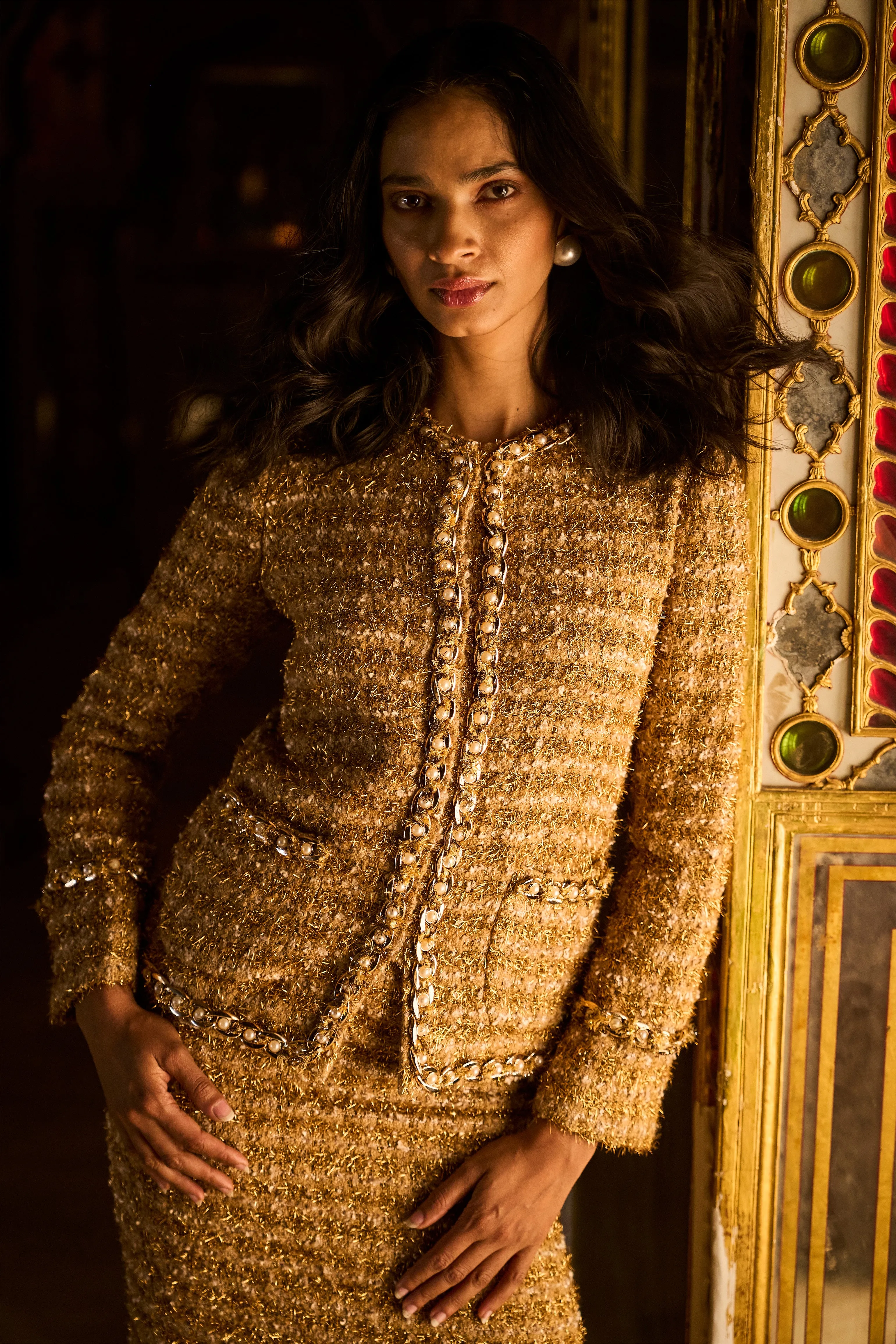 Gold Bouclé Jacket