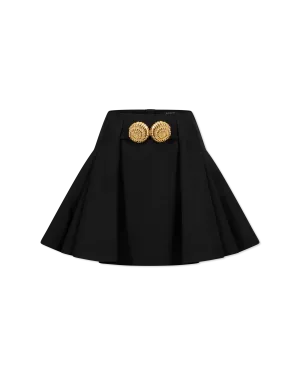 Grain De Poudre Pleated Mini Skirt