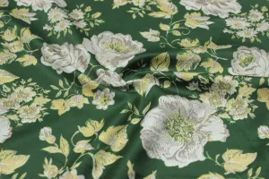 Green Printed Spun Fabric