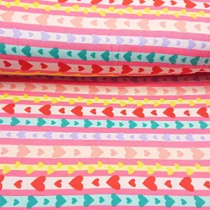 Hearts - Printed Polyester Mix Jersey