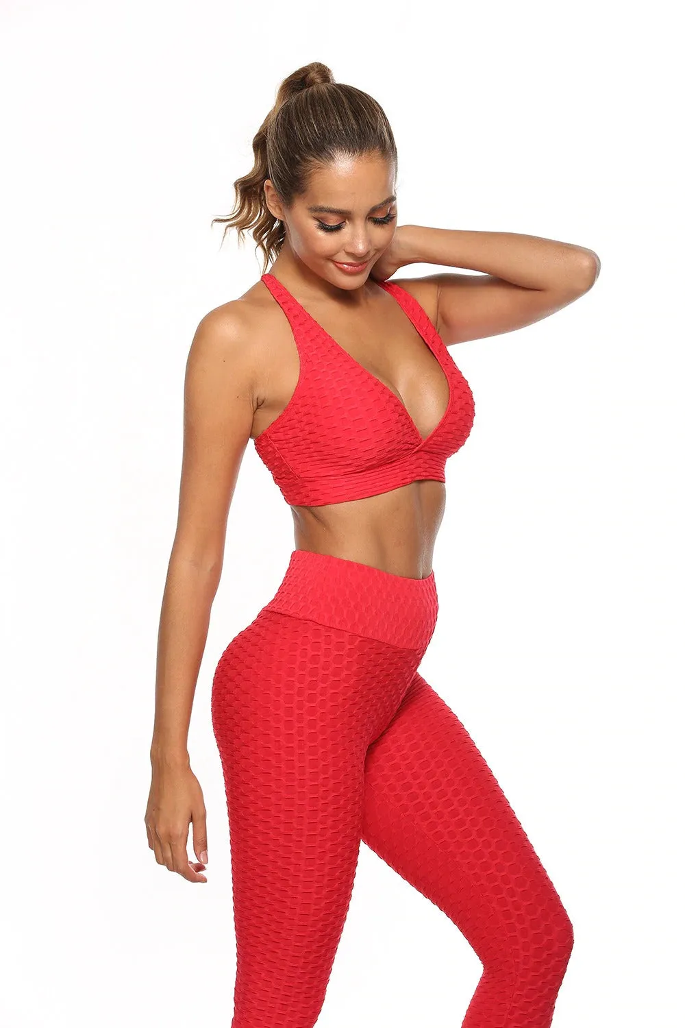 High Waist Ruched Scrunch Butt Lift Leggings and Tummy Control