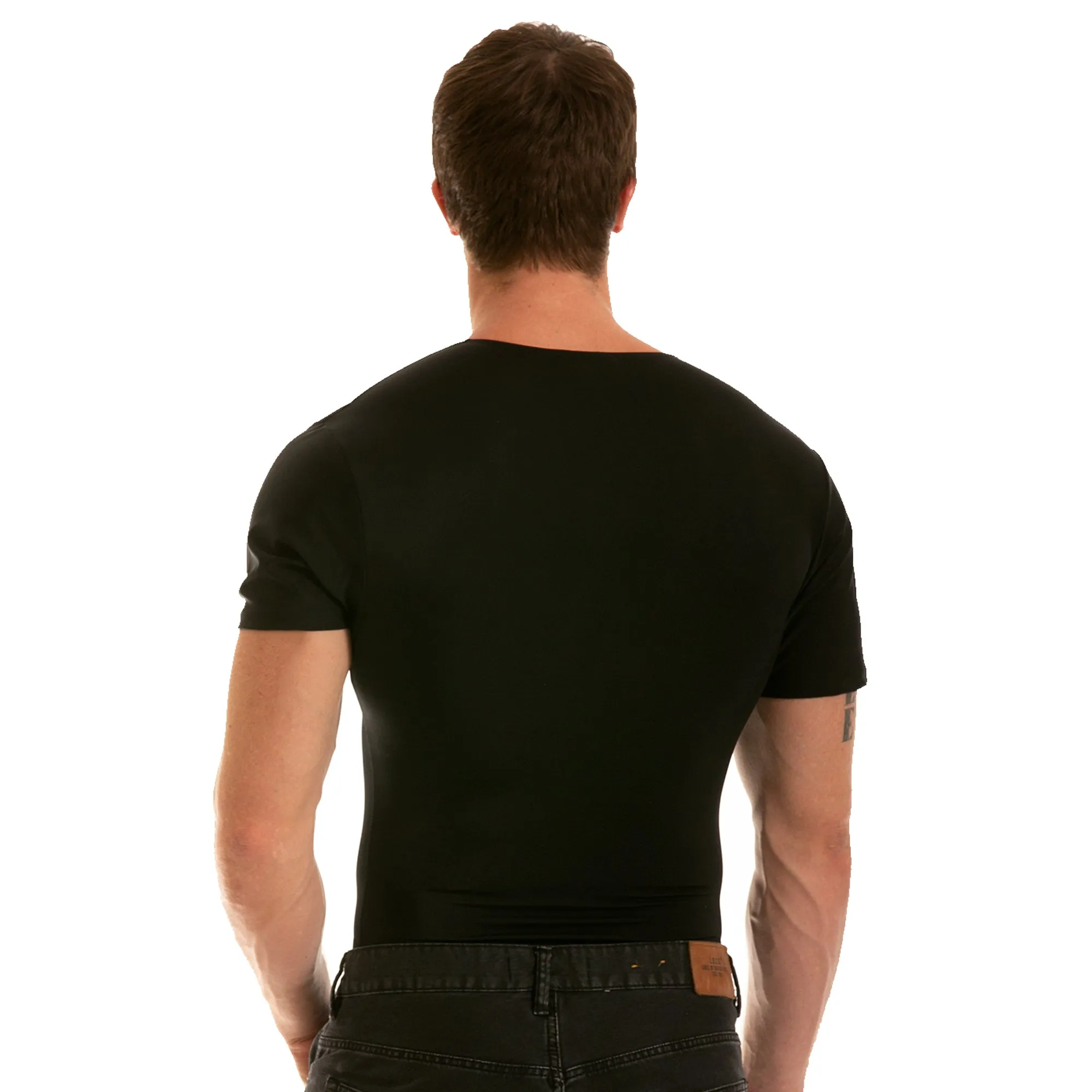 Insta Slim High Compression Short Sleeves V Neck ISVS0001