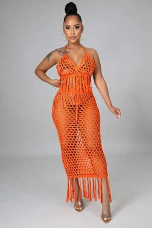 It's A Vibe Crochet Skirt Set