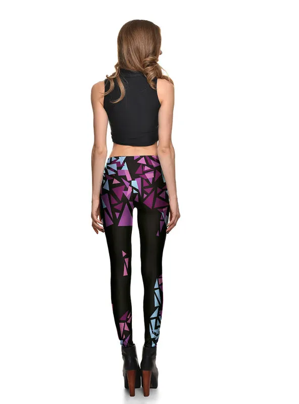 Leggings Irregular Triangle Digital Printing Pencil Trousers