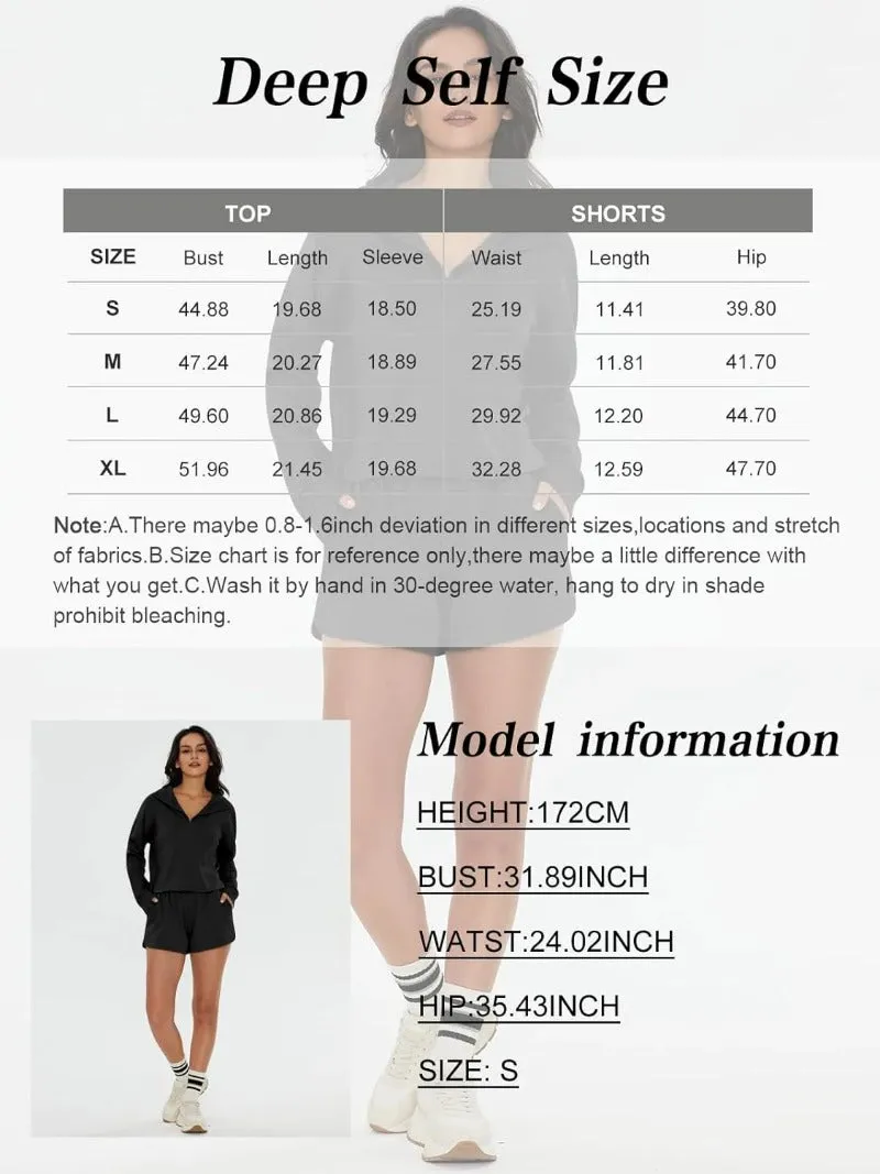Long Sleeve Top & Pocketed Shorts Set