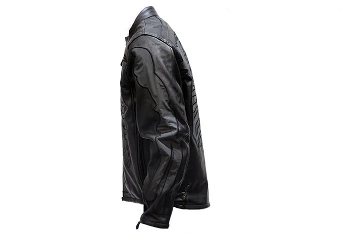 Mens Reflective Skeleton Motorcycle Jacket