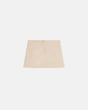 Mini Skirt 2 Pocket Twill Sand