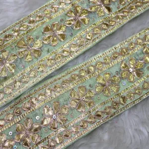 Mint Green Traditional Gota Trim (Wholesale)