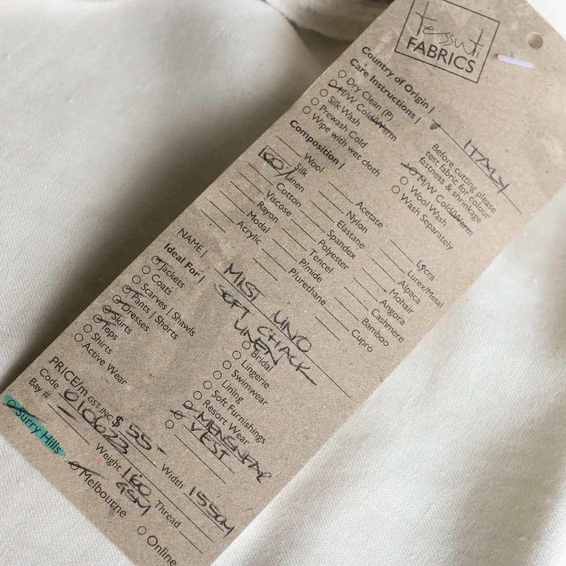 Mist Lino Twill