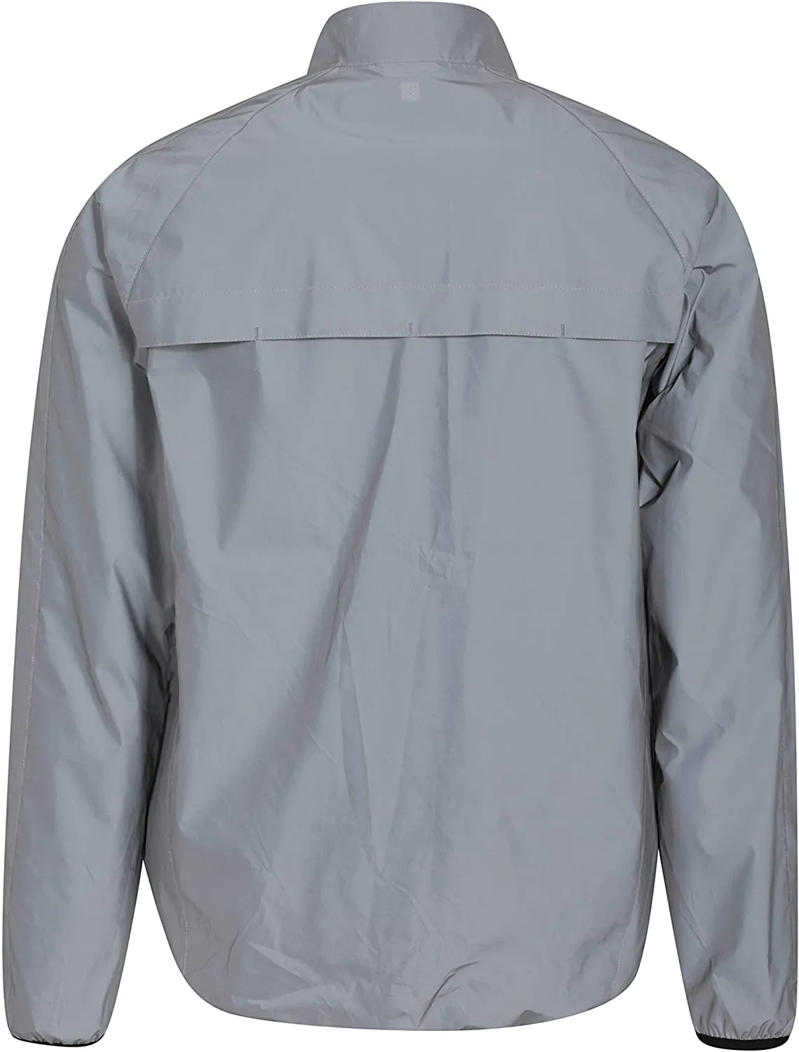 Mountain Warehouse Reflective Mens Jacket - Water Resistant Unisex Rain Jacket, Breathable, Front Pockets, Full Zip Rain Coat -Best for Cycling & Running