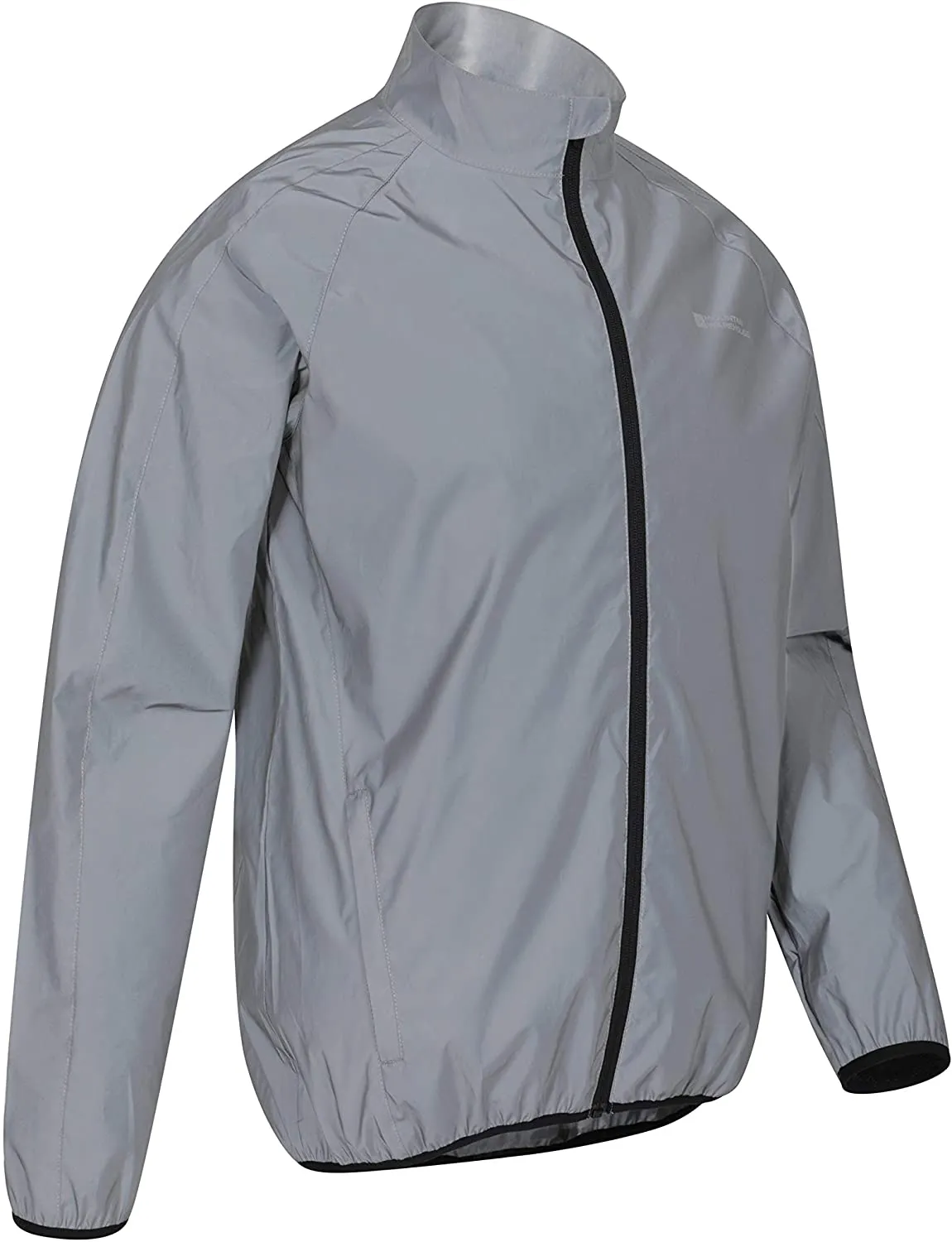 Mountain Warehouse Reflective Mens Jacket - Water Resistant Unisex Rain Jacket, Breathable, Front Pockets, Full Zip Rain Coat -Best for Cycling & Running