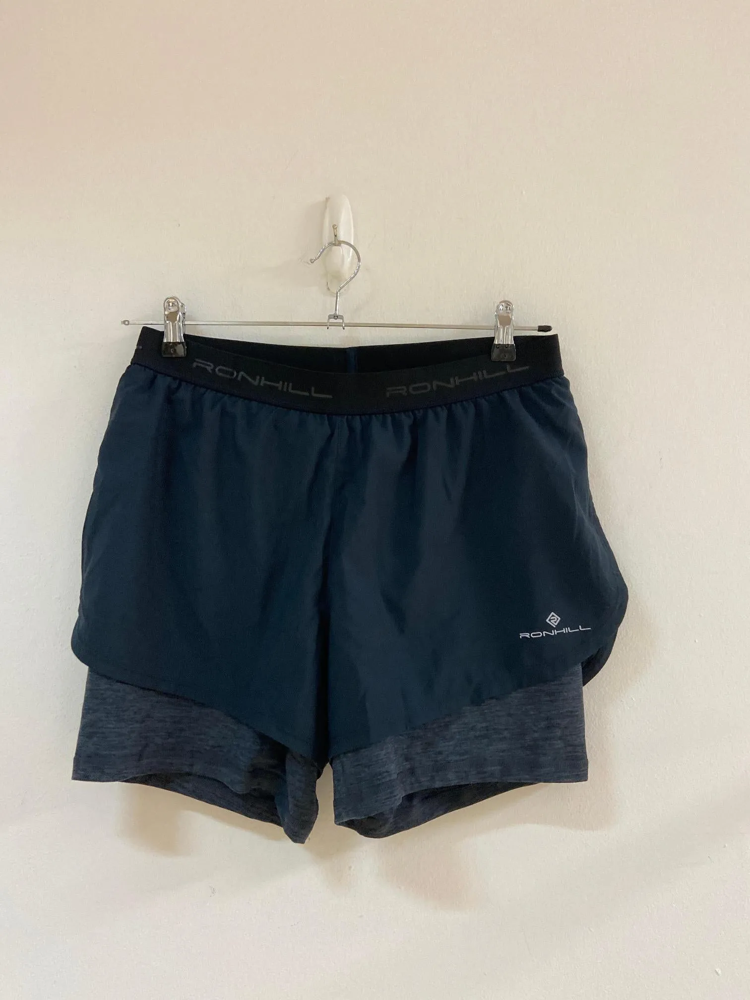 Navy Gym Shorts, Ronhill, Size 14 (Polyester)