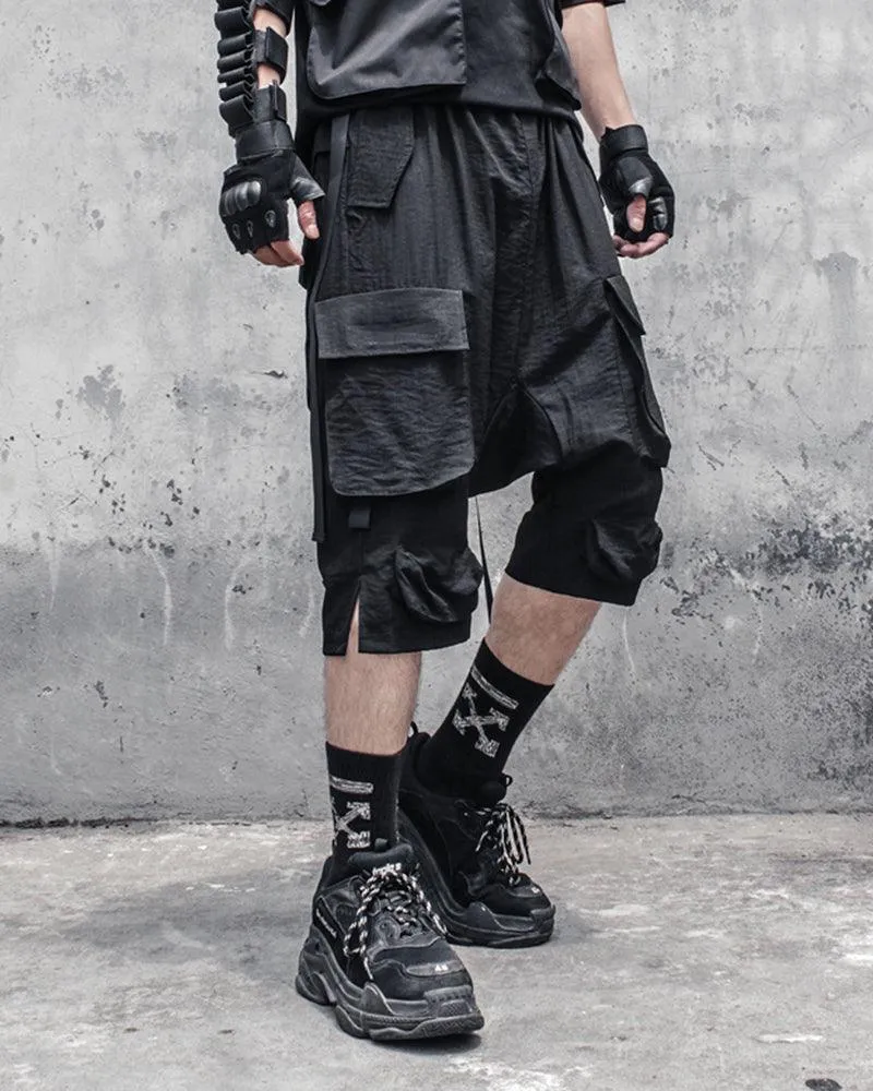 Ninja Techwear Long Cargo Shorts