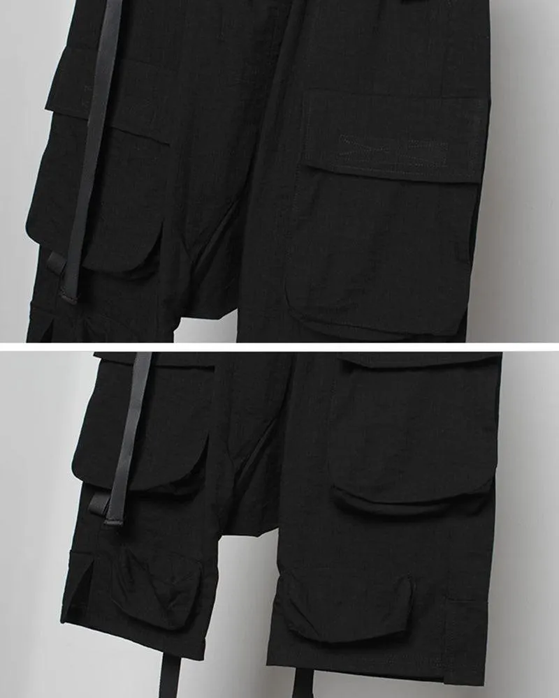 Ninja Techwear Long Cargo Shorts