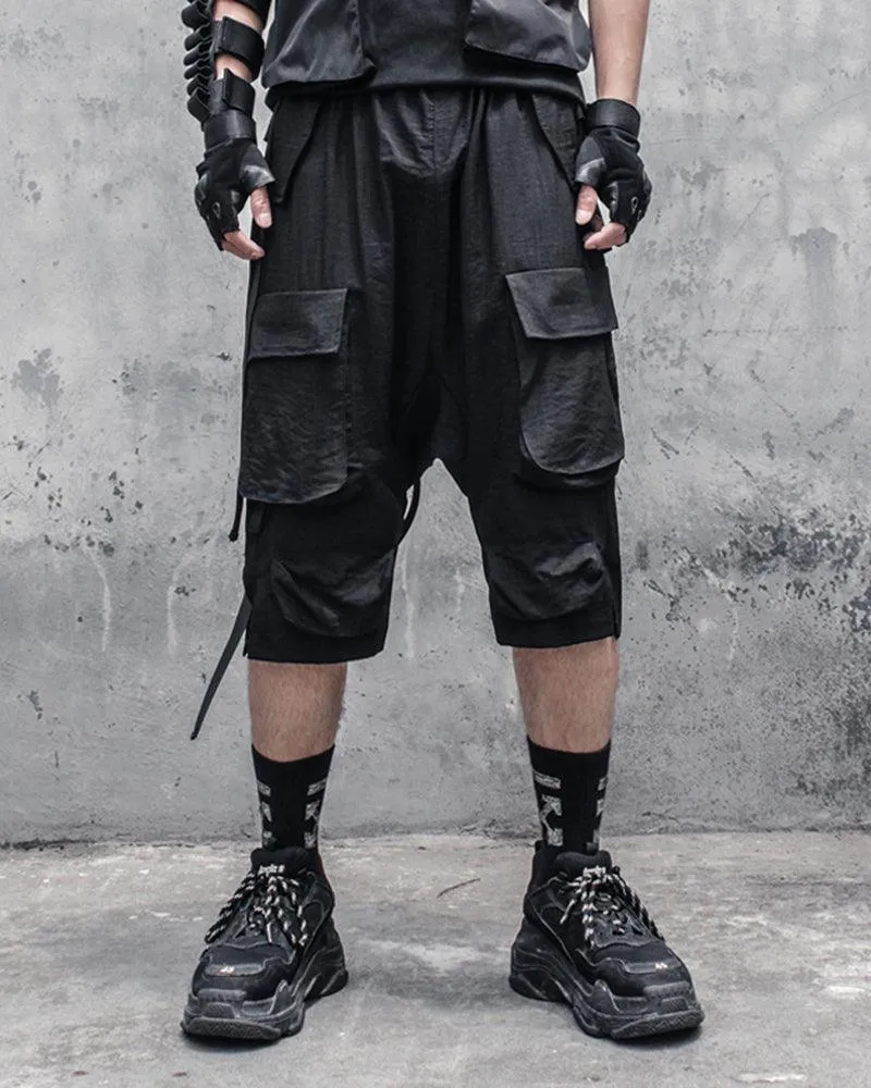 Ninja Techwear Long Cargo Shorts