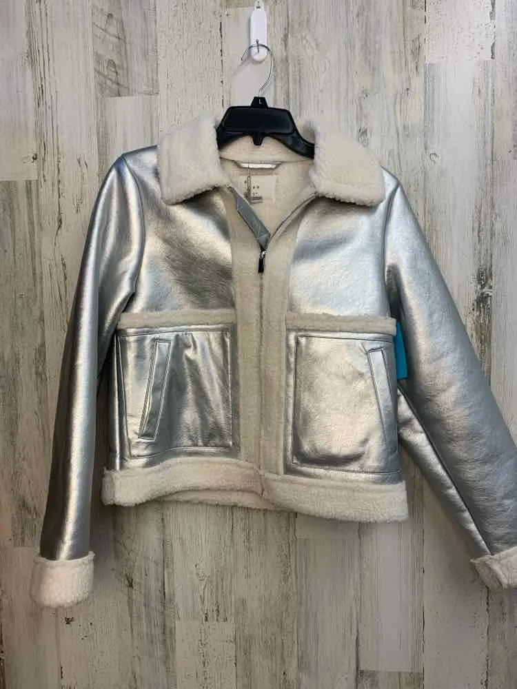 NWT A NEW DAY JACKETS / COATS Size XS Silver LONG SLEEVES Jacket
