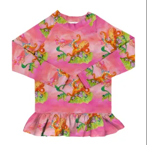 Octopus Mermaid Frill Rash Top