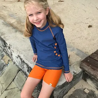 Orange swim shorts