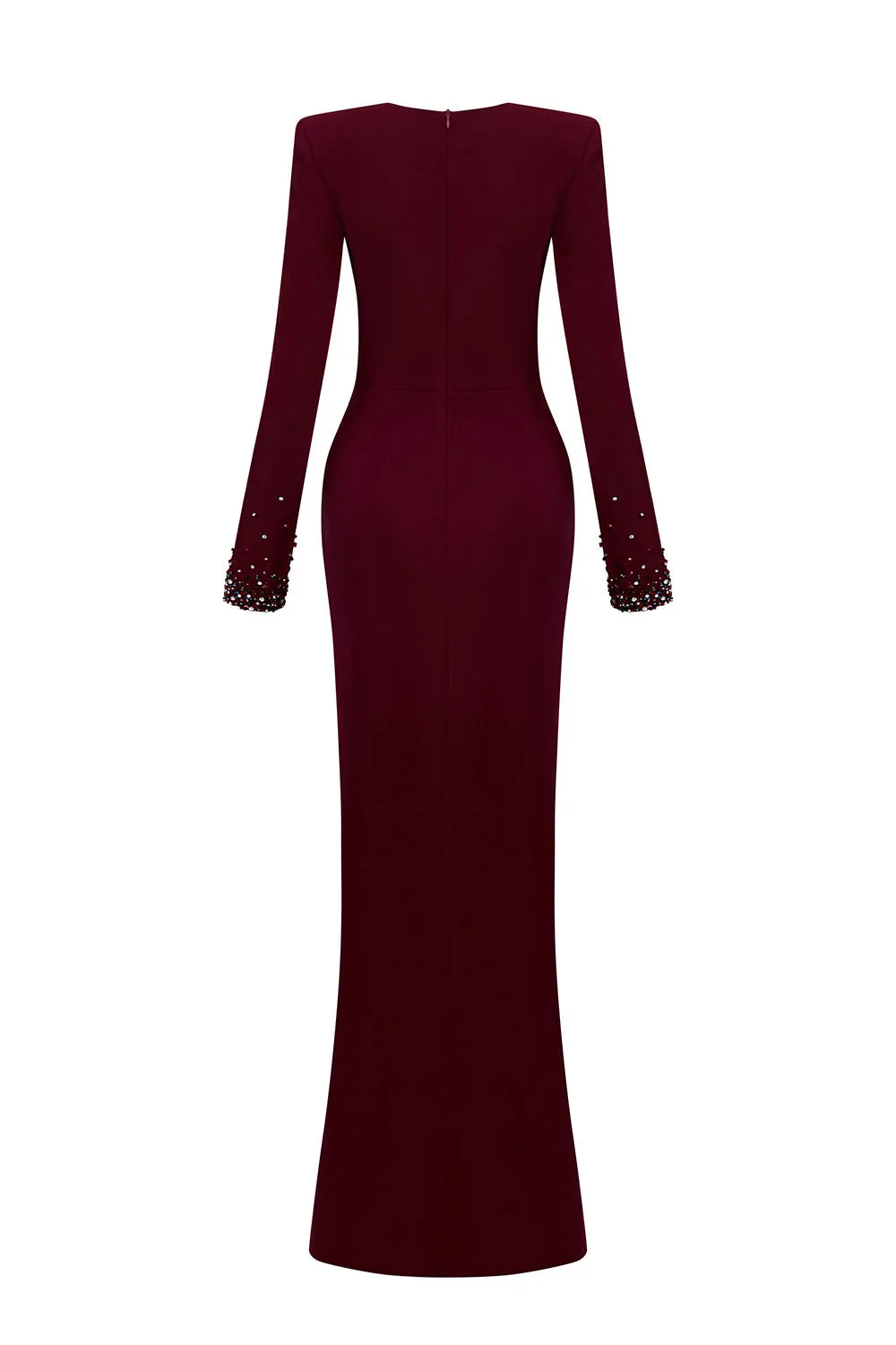 Orionis Sarong Cut-Out Silk Wool Floor Length Dress