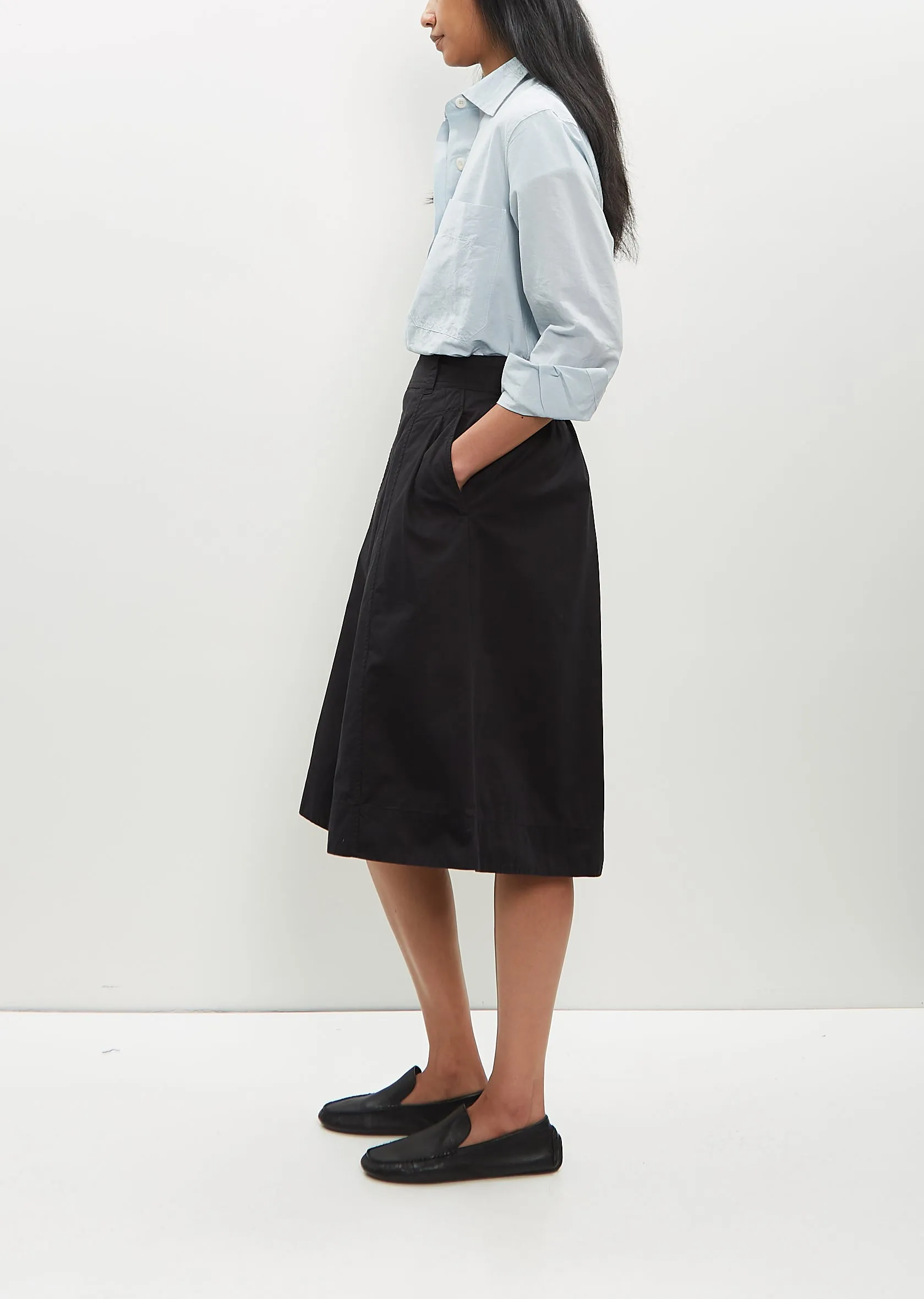 Panelled Cotton Twill Scout Skirt