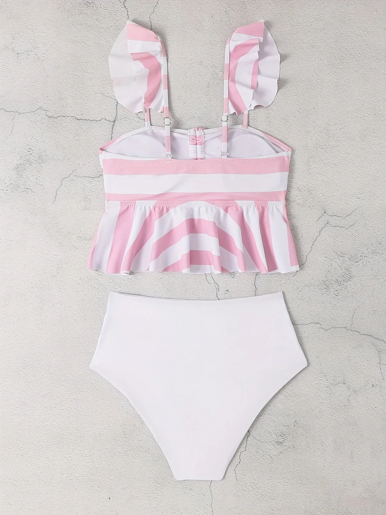 Pink and White Stripped 2 Piece Tankini