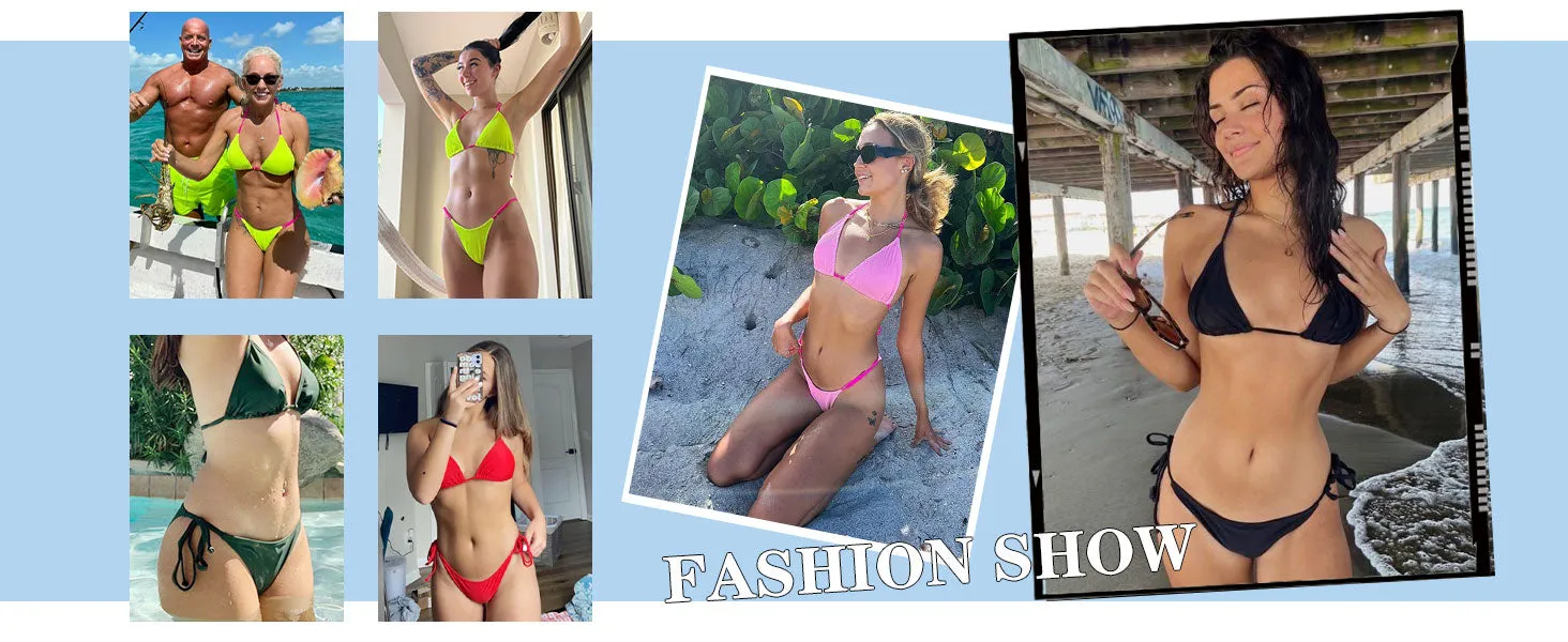 Pink string bikini