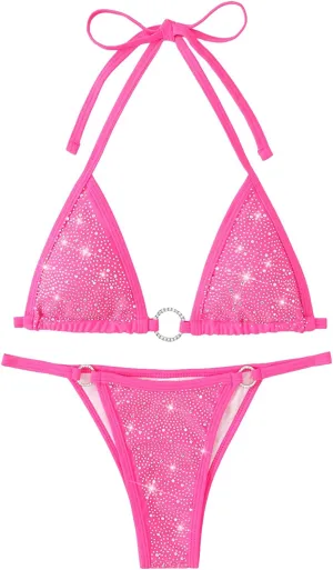 Pink String Thong Bikini