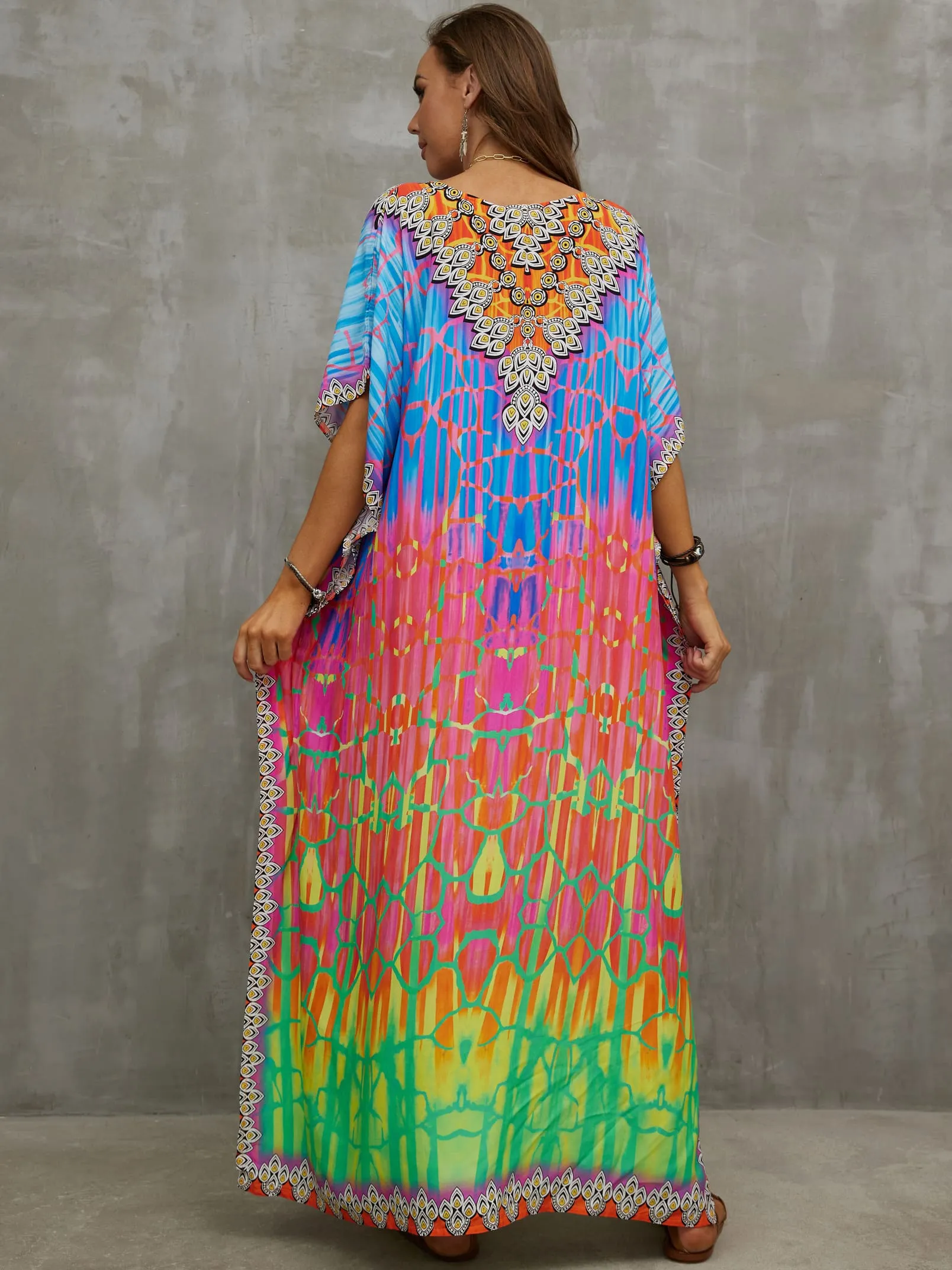 Print Kaftan Beach Loungewear Dress for Women