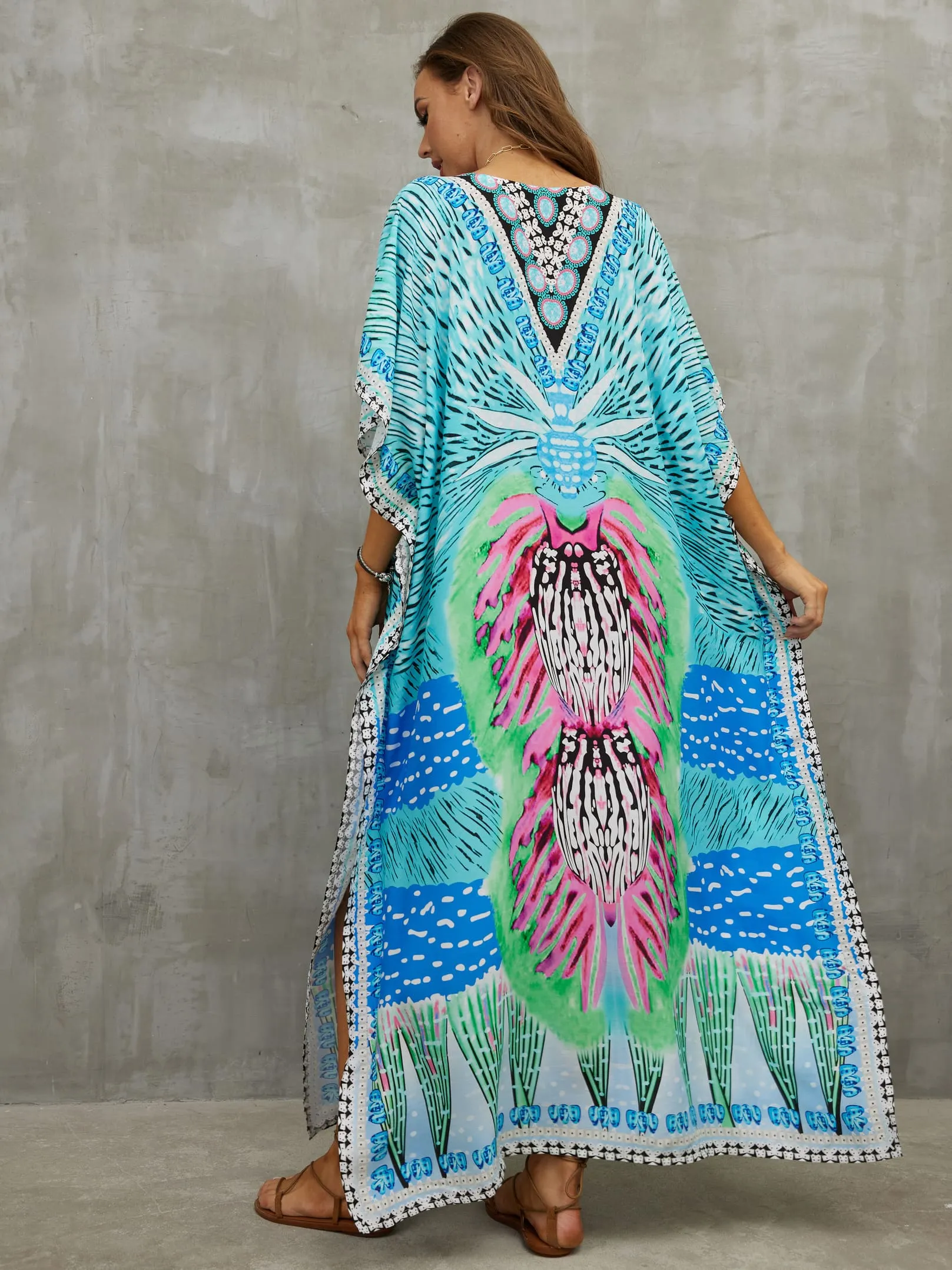 Print Kaftan Beach Loungewear Dress for Women