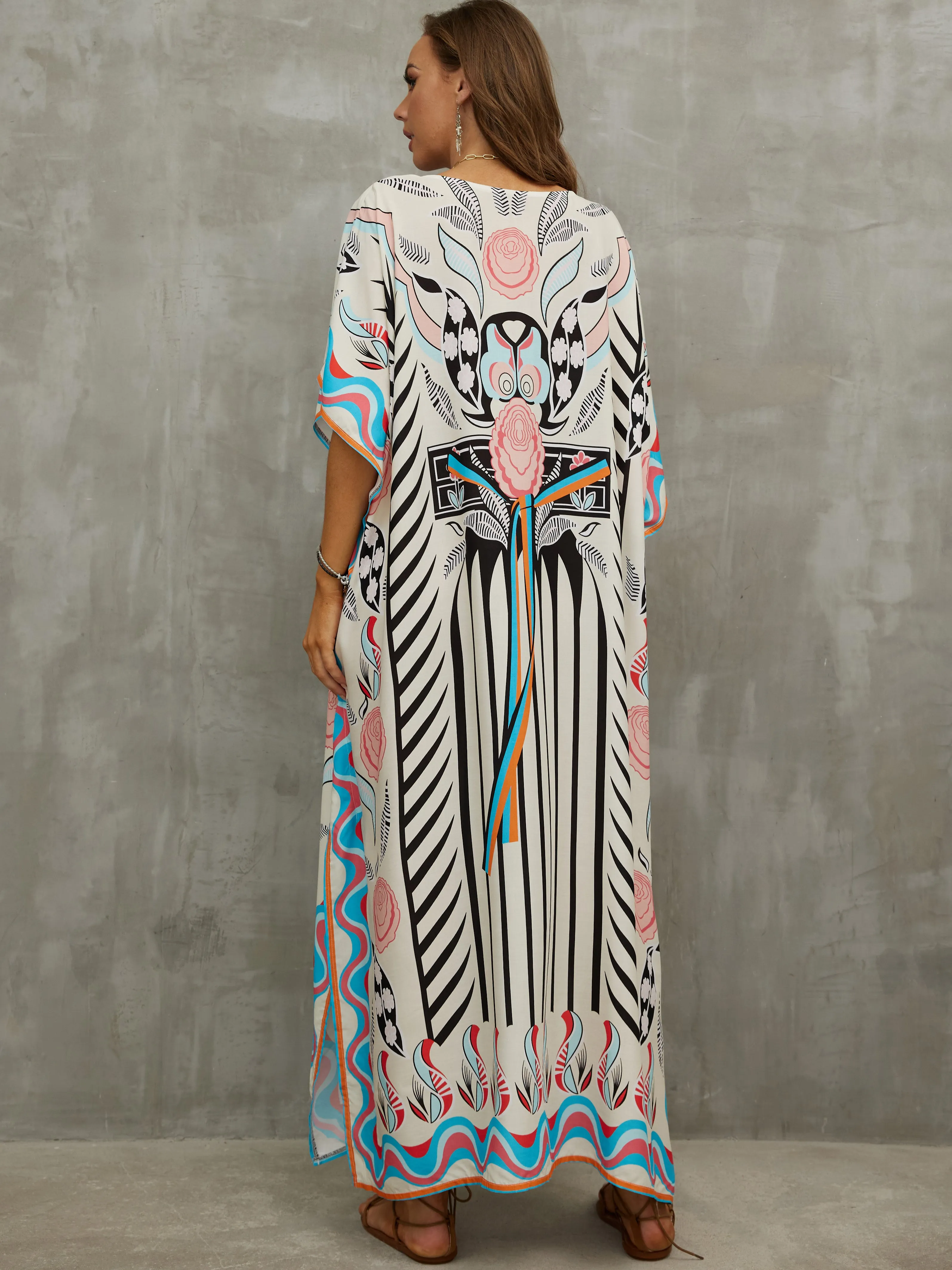 Print Kaftan Beach Loungewear Dress for Women