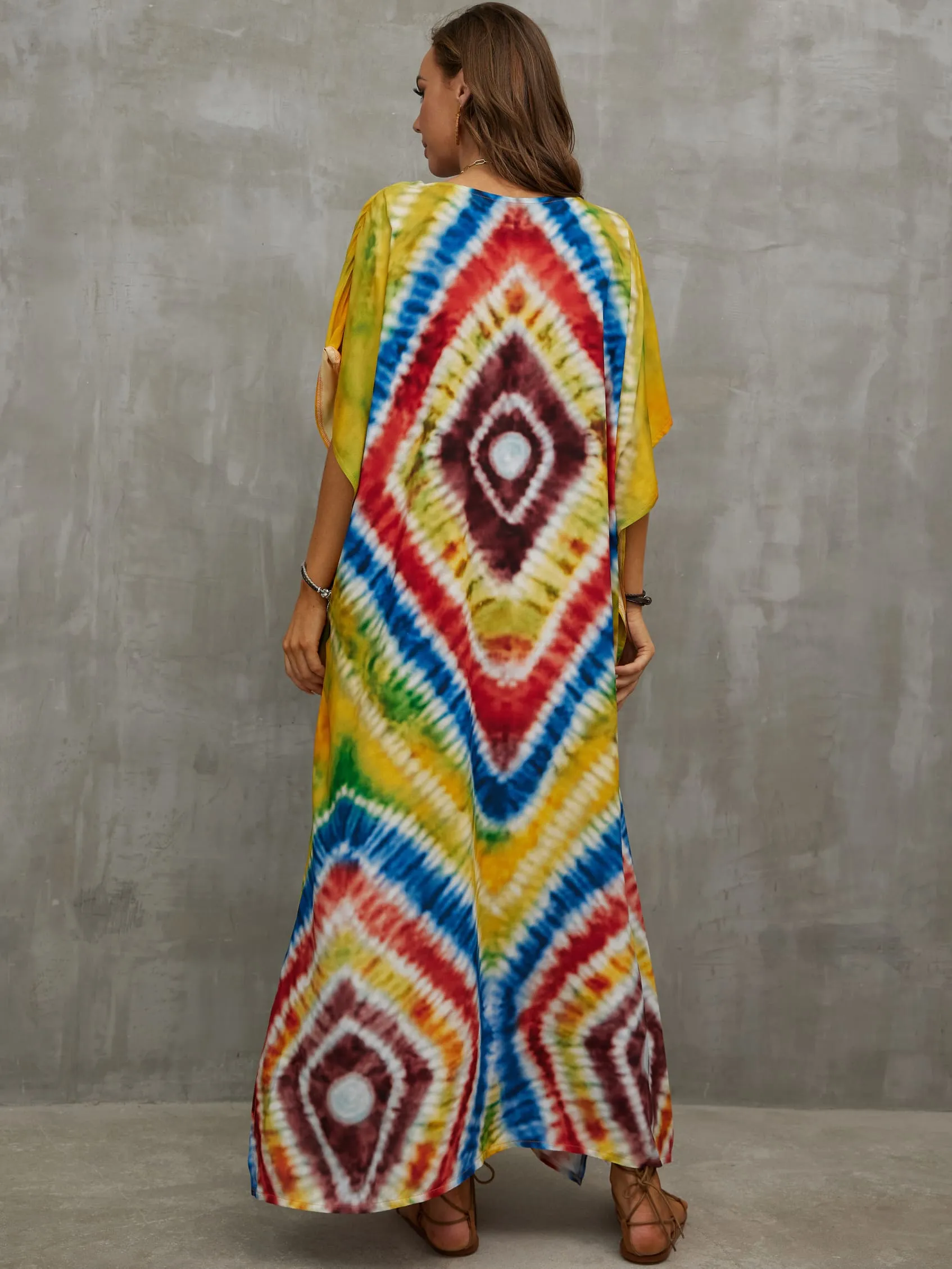Print Kaftan Beach Loungewear Dress for Women