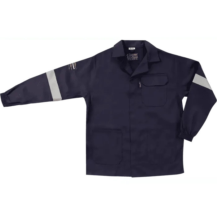 Reflective navy blue 195gsm D59 Flame & acid resistant jackets
