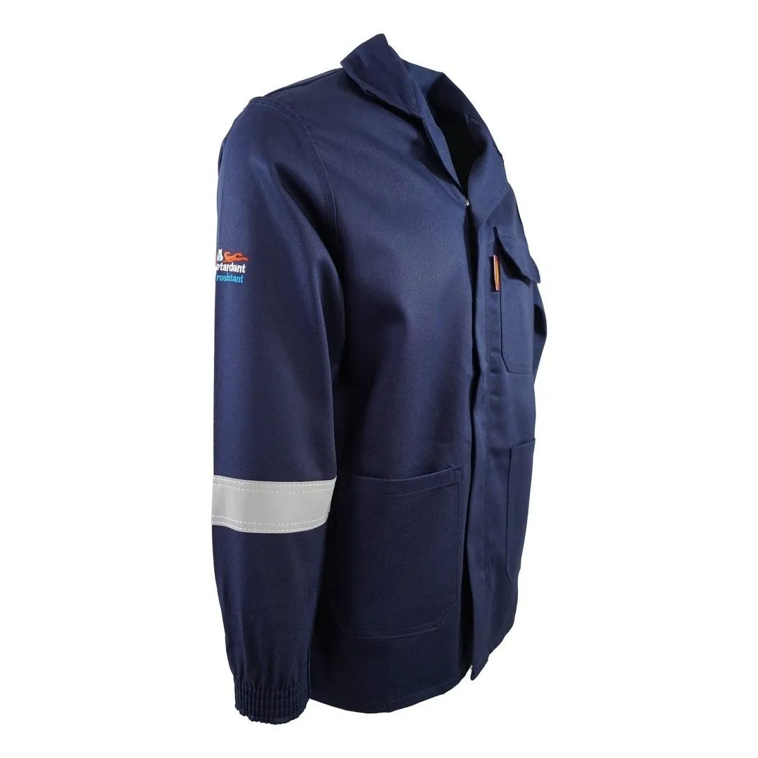 Reflective navy blue 195gsm D59 Flame & acid resistant jackets