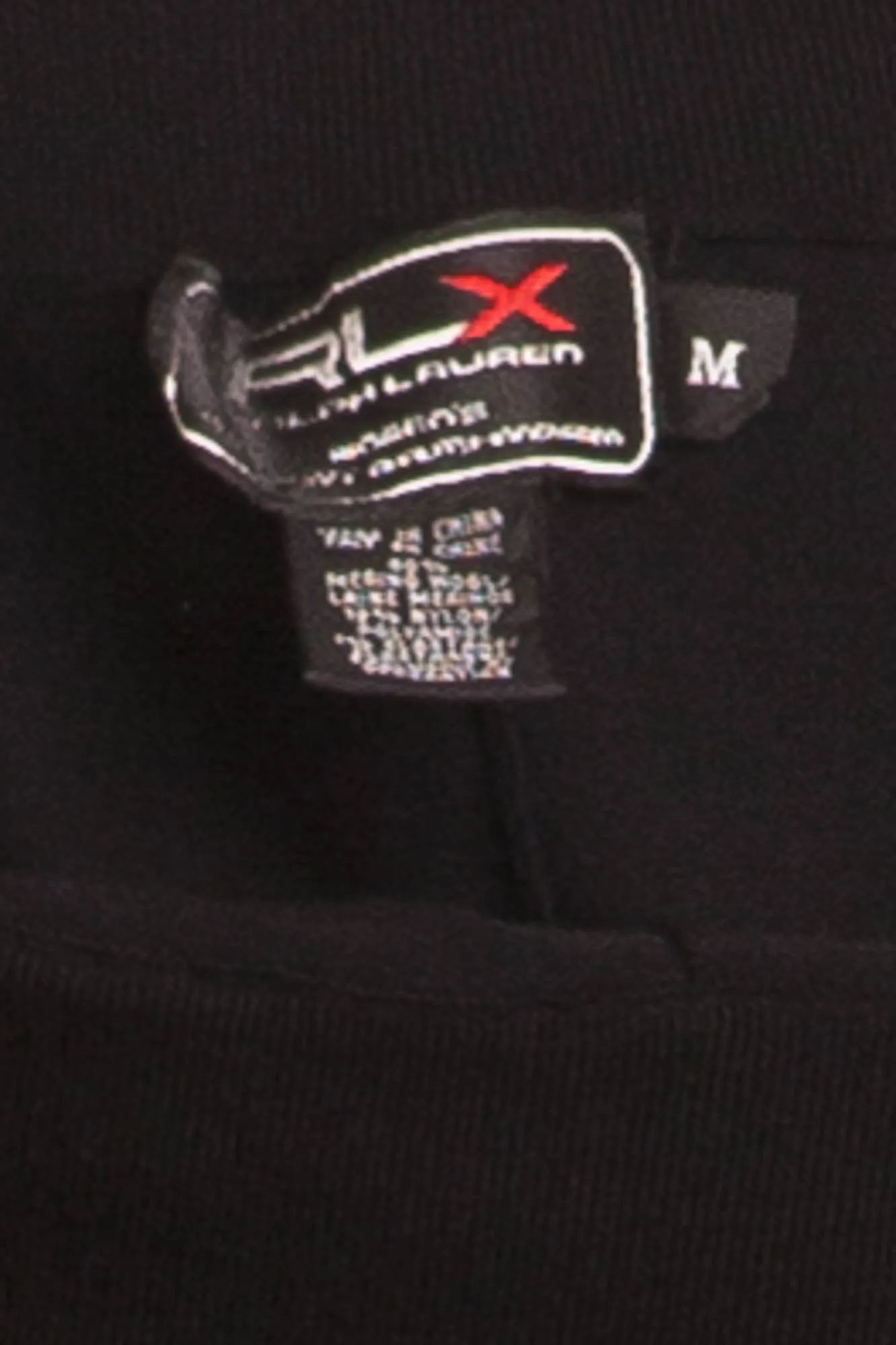RLX - Black Cashmere After Ski Pants with Embroidered Silver Tiger on Back - M
