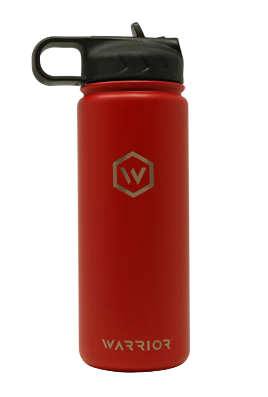 Rockwell Warrior Flask - Double Walled - Stainless Steel Flask - (Valor Red)