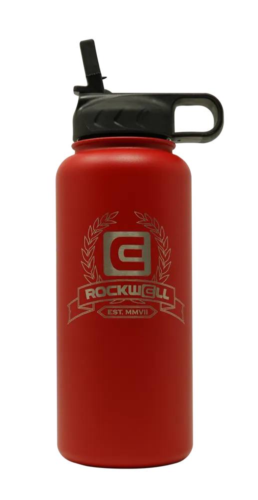Rockwell Warrior Flask - Double Walled - Stainless Steel Flask - (Valor Red)