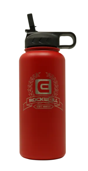 Rockwell Warrior Flask - Double Walled - Stainless Steel Flask - (Valor Red)