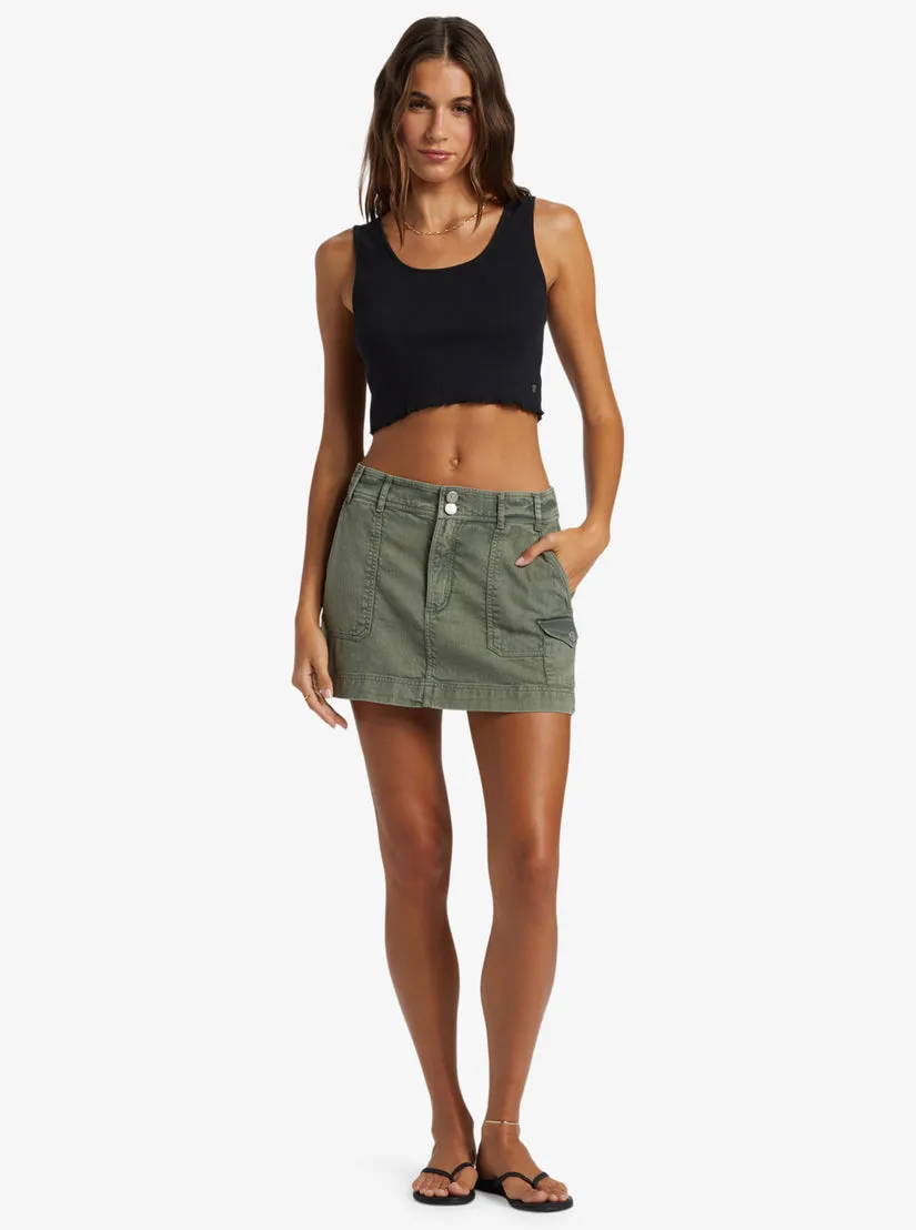 Roxy Roll With It Mini Cargo Skirt