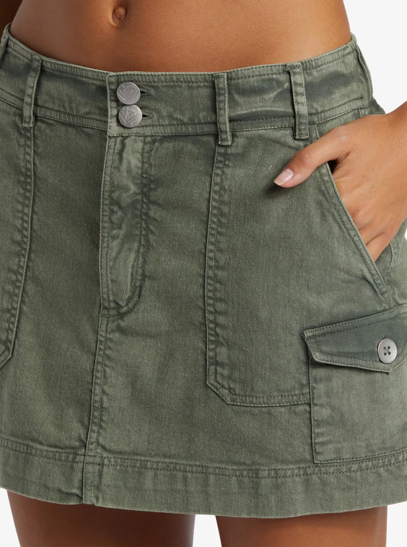 Roxy Roll With It Mini Cargo Skirt