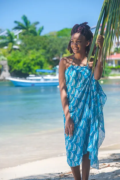 Sailaway Printed Cotton Sarong Pareo