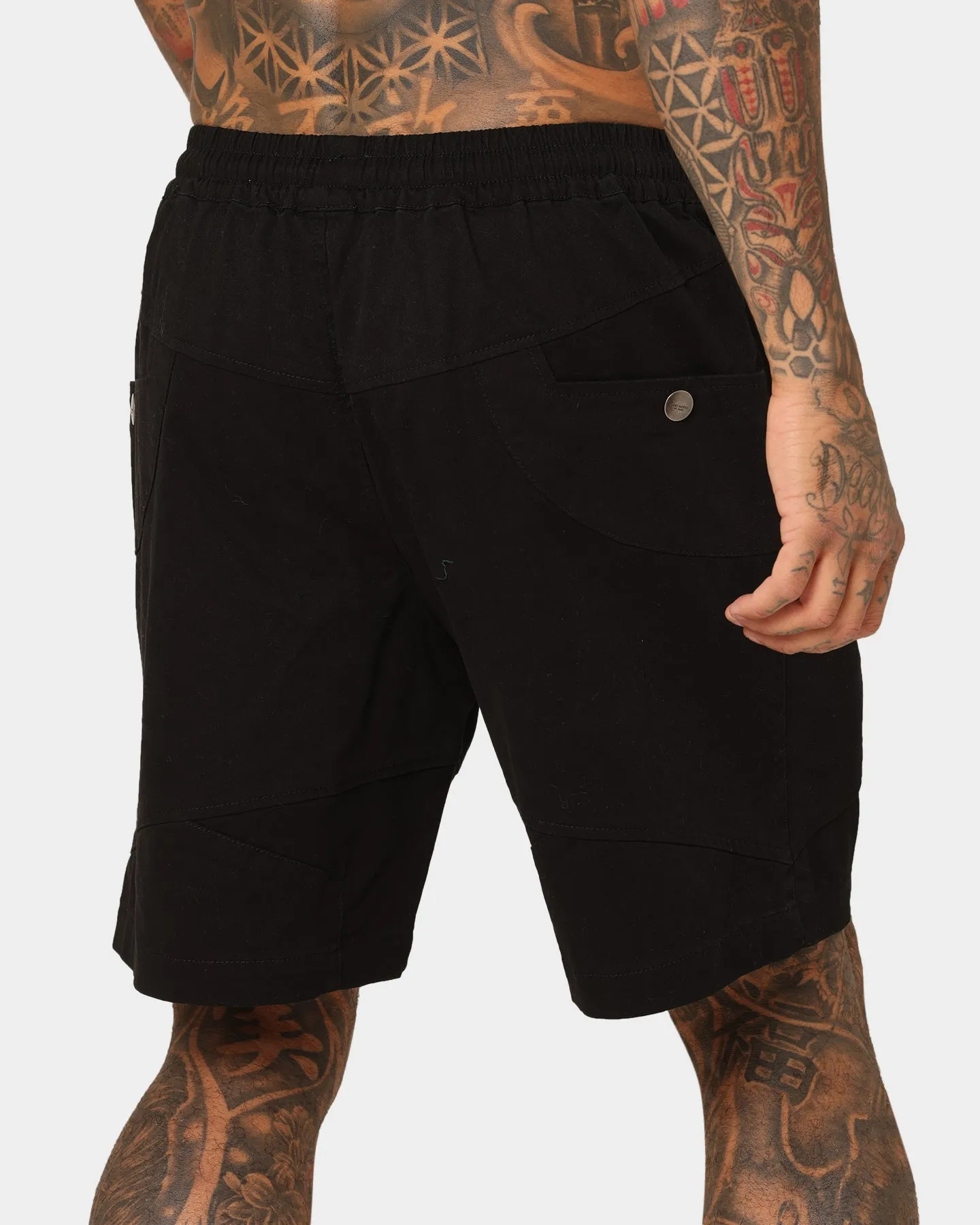 Saint Morta Syndicate Cargo Shorts Black