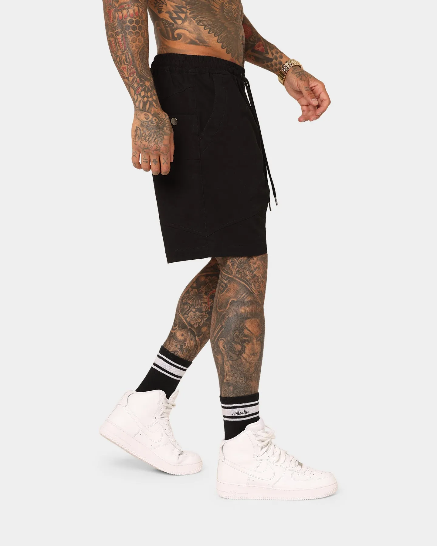 Saint Morta Syndicate Cargo Shorts Black