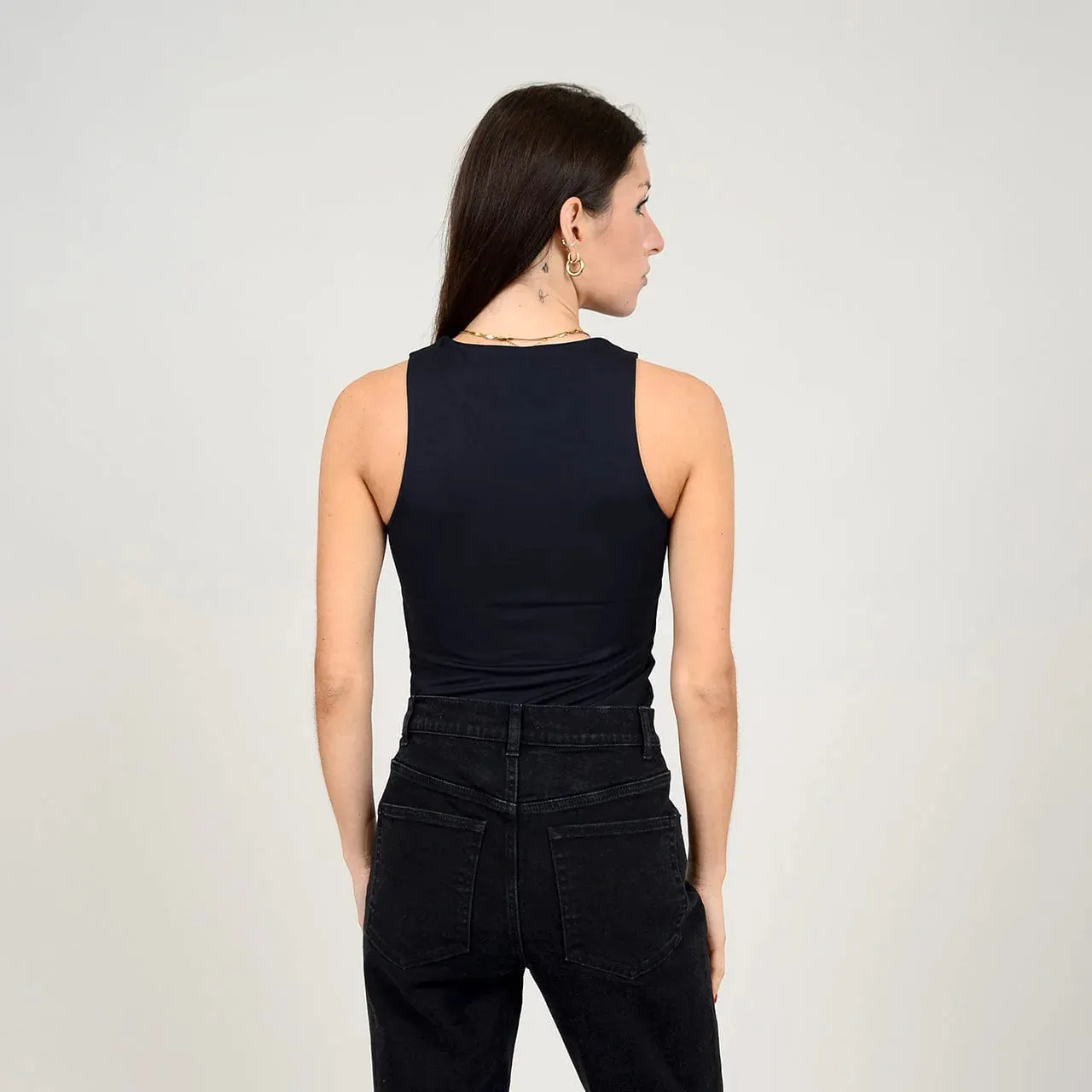 Second Skin Maria Muscle Tank | Black
