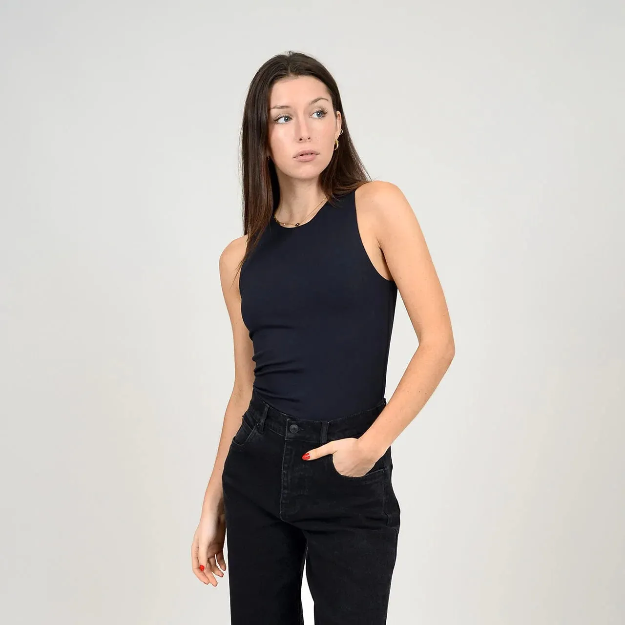 Second Skin Maria Muscle Tank | Black