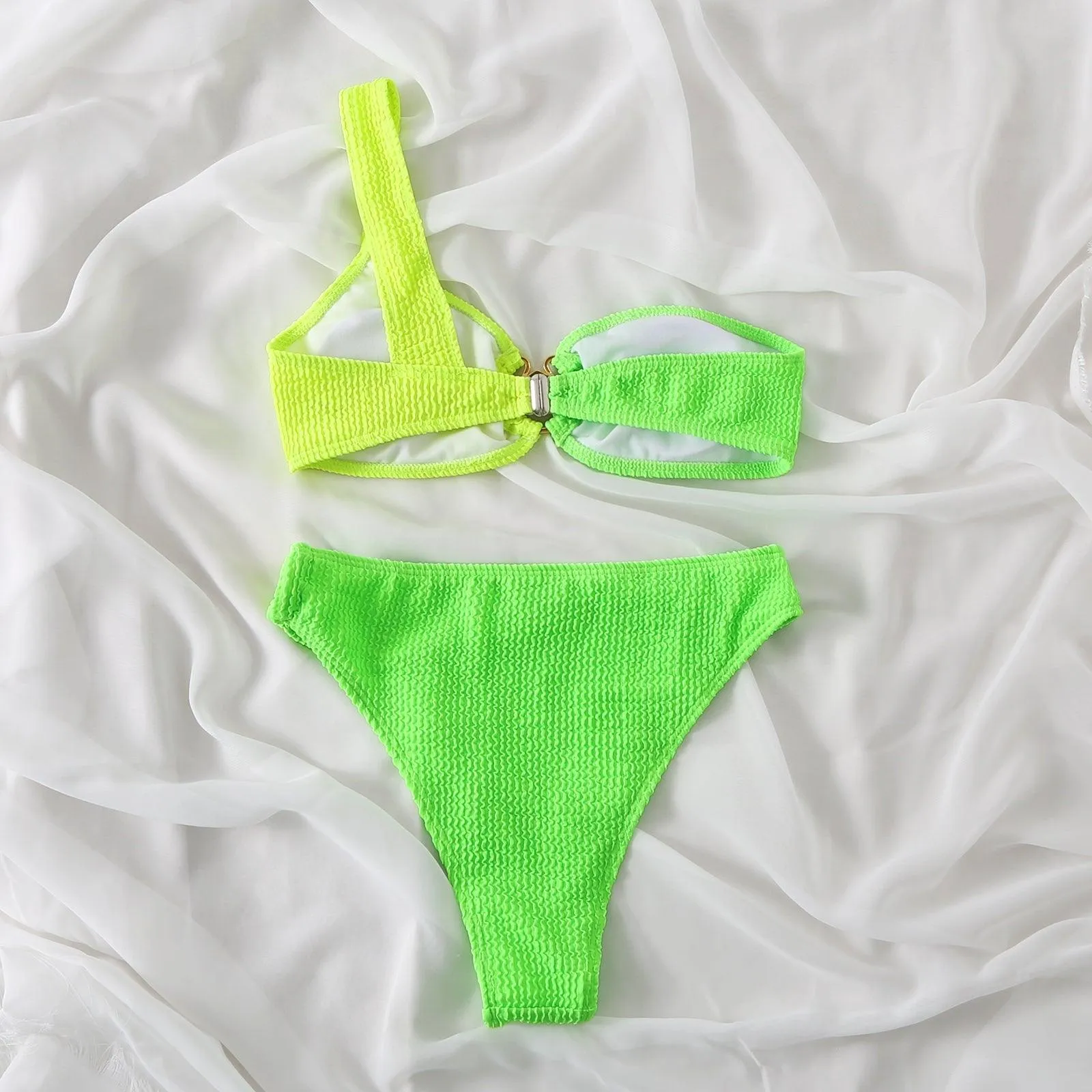 Shell One Shoulder Bikini Sets