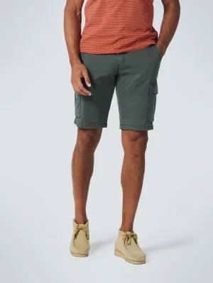 Short Cargo Garment Dyed   Stone Washed Stretch | Dark Seagreen