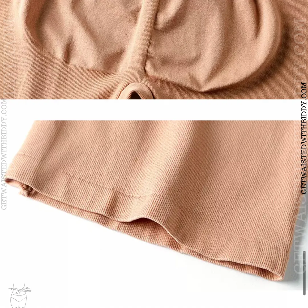 SkxN Luxe Butt Lifting Shaping Short Bodysuit 360 Tummy Control Open Gusset Nude