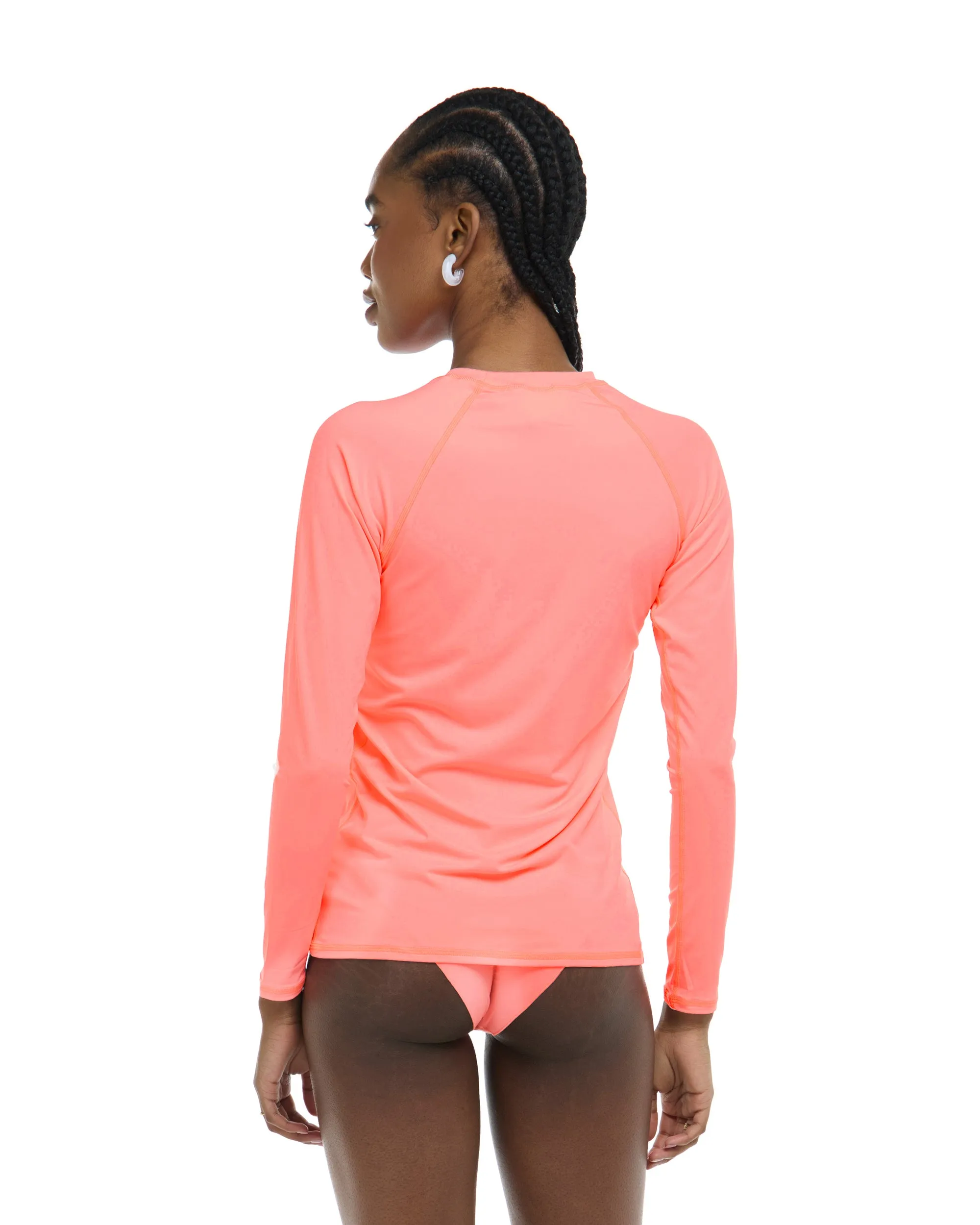 Smoothies Sleek Long Sleeve Rashguard - Coral